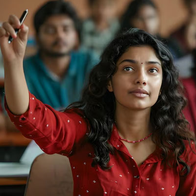 female UPSC aspirant